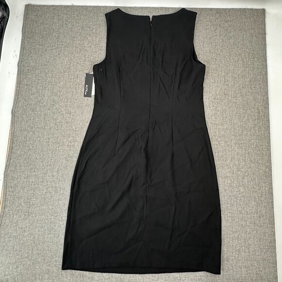 NEW!‎ ALXY Sheath Dress Black Sz 10 Sleeveless $54 Round Neck Above Knee - Picture 8 of 11